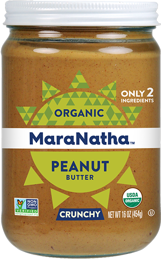 Organic Crunchy Peanut Butter - Maranatha Organic Peanut Butter 16oz (330x526), Png Download