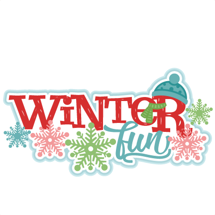 Winter Fun Title Svg Scrapbook Cut File Cute Clipart - Winter Cute Clipart Png (432x432), Png Download