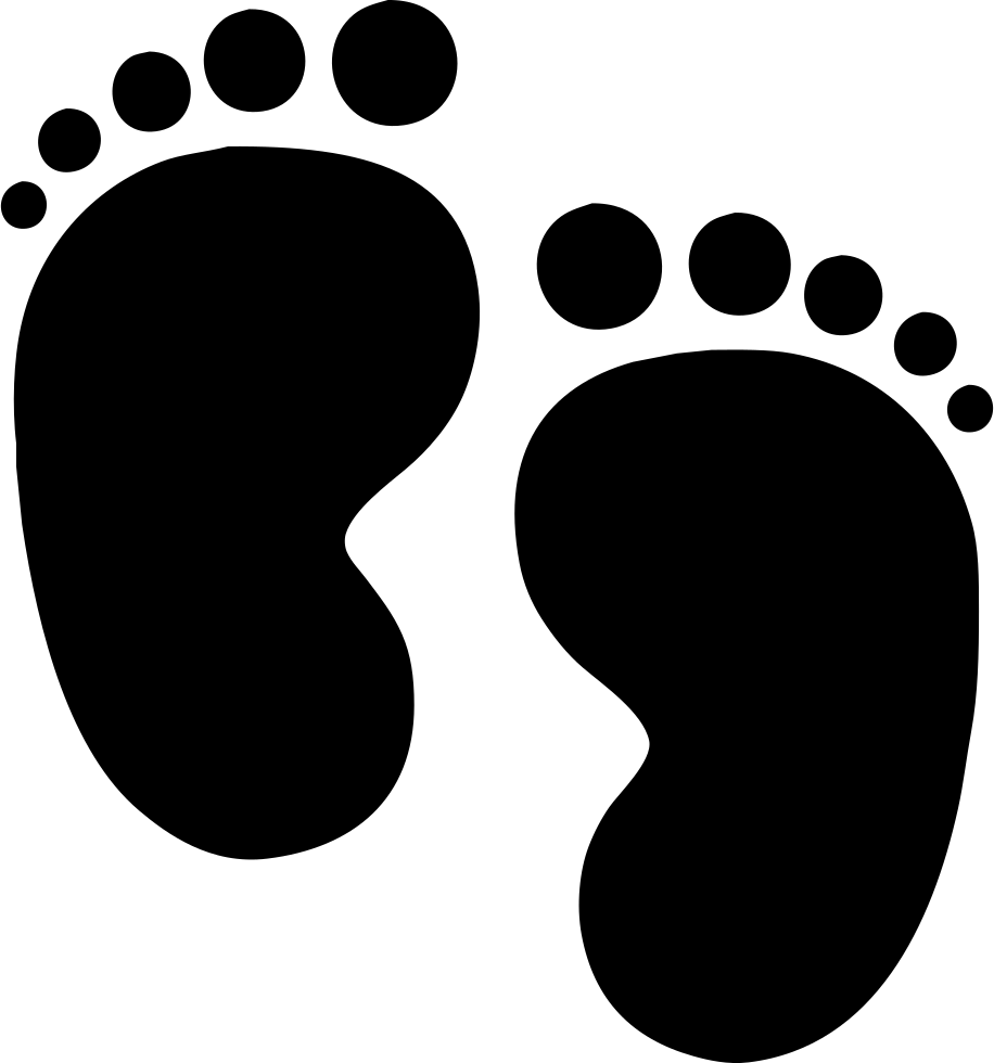 Feet Comments - Black And White Baby Feet Clip Art (916x980), Png Download