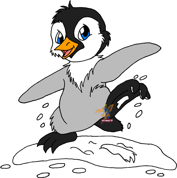 Happy Feet Png Hd Quality - Happy Feet 2 Sketch Mumble (615x600), Png Download