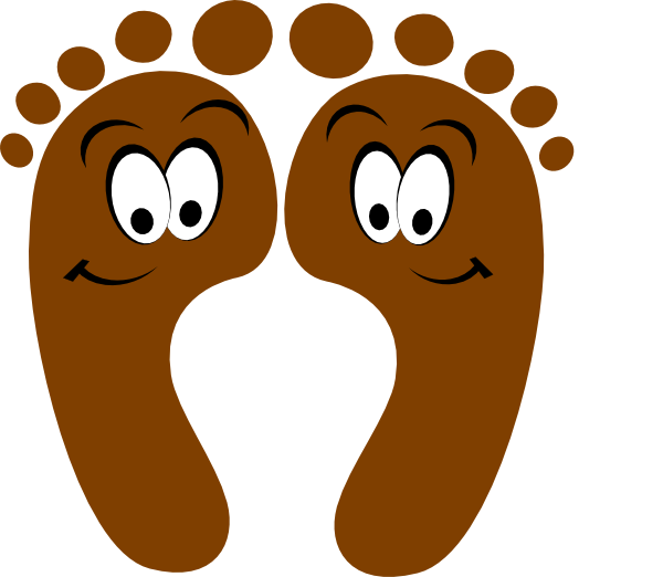 Brown Happy Feet Svg Clip Arts 600 X 522 Px (600x522), Png Download