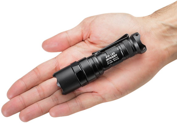 What Is The Best Self Defence Weapon - Surefire E1d Led Defender Flashlight - Black (602x430), Png Download