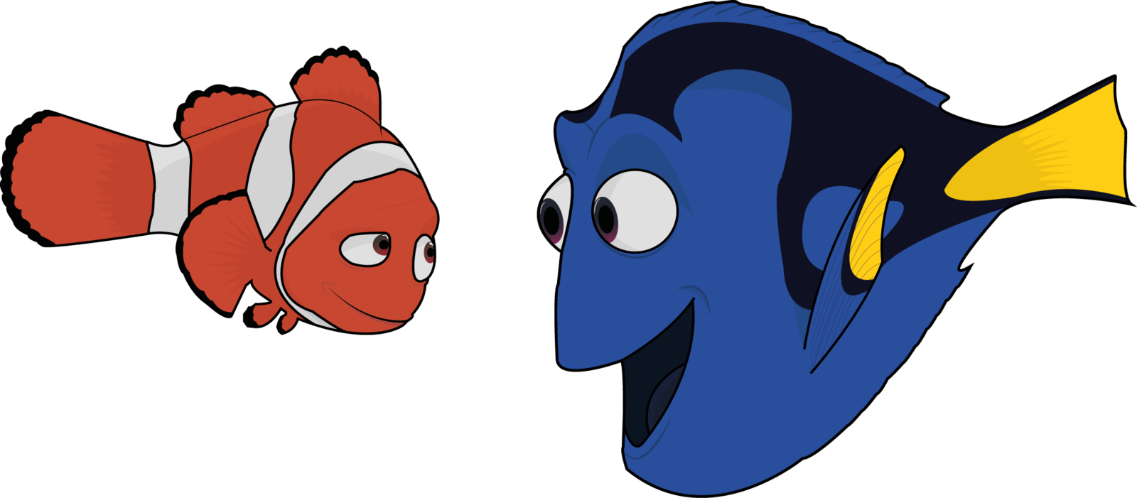 By Centurion149 Jun 8, 2017 View Original - Nemo And Dory Vector (1600x701), Png Download