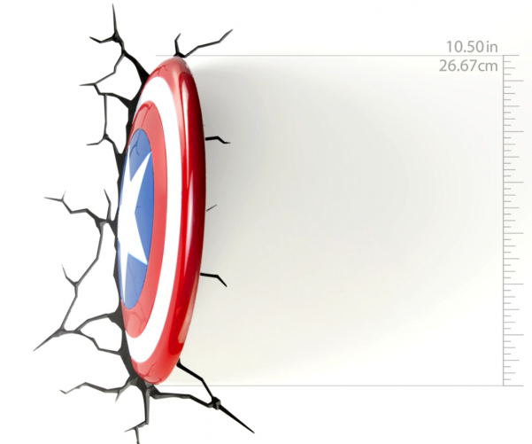 3d Lights - Captan America Shield (600x750), Png Download