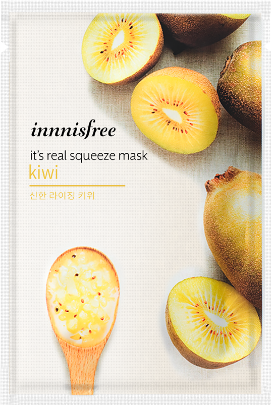 Innisfree It's Real Squeeze Mask Kiwi (5ea) [20ml] (700x933), Png Download