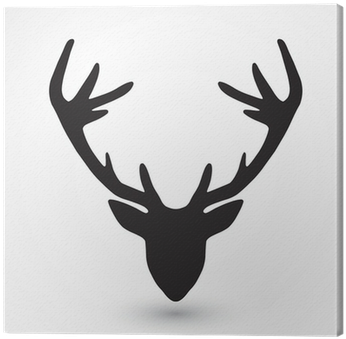 Deer Head Silhouette Png Download - Gallery Direct Kovalto1's 'deer Head' Gallery Wrapped (400x400), Png Download
