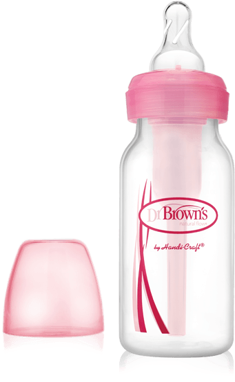 4oz Pink Bottle - Dr Brown Original Bottles Png Pink (600x600), Png Download