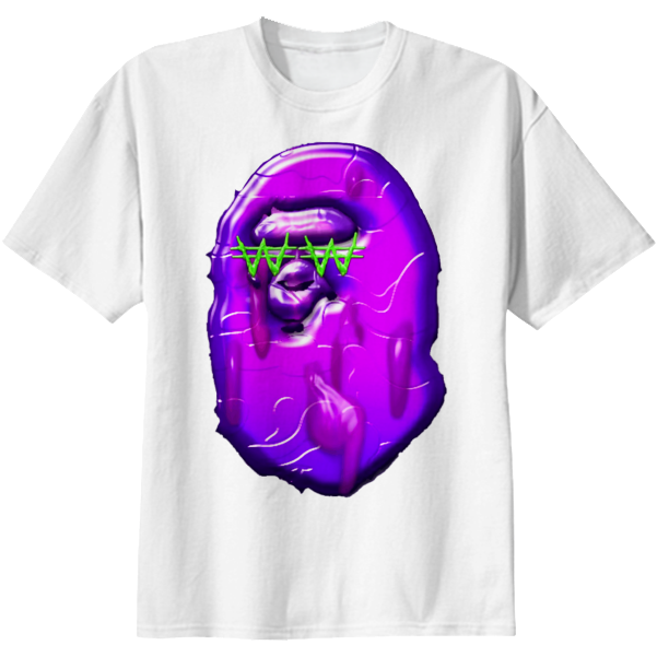 Shop Keith Ape X Bape Cotton T-shirt By Twins12100 - Keith Ape Bape Logo (608x621), Png Download