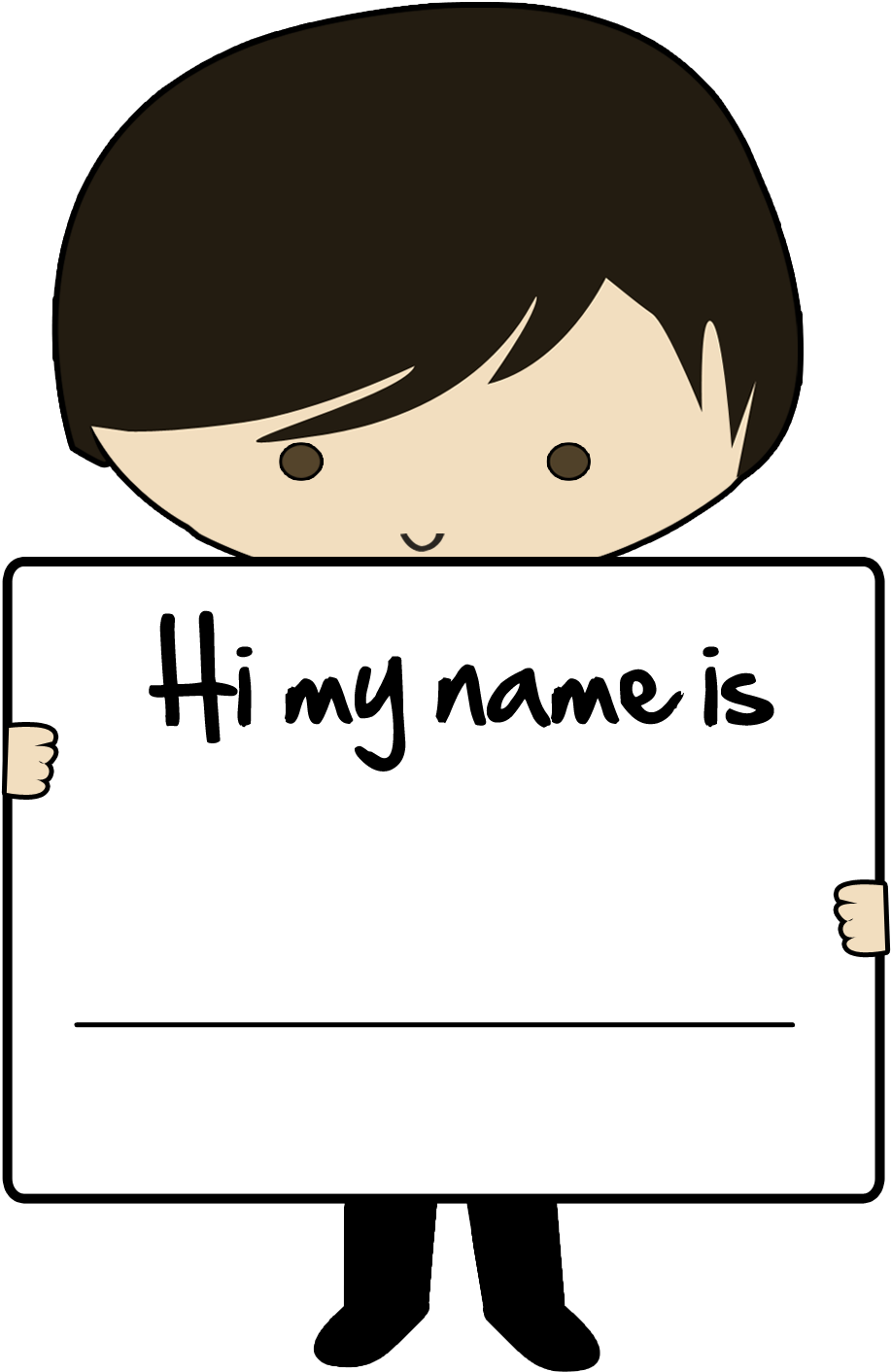 Download Transparent Hello My Name Is Sticker Png Hi My Name Is S - My ...