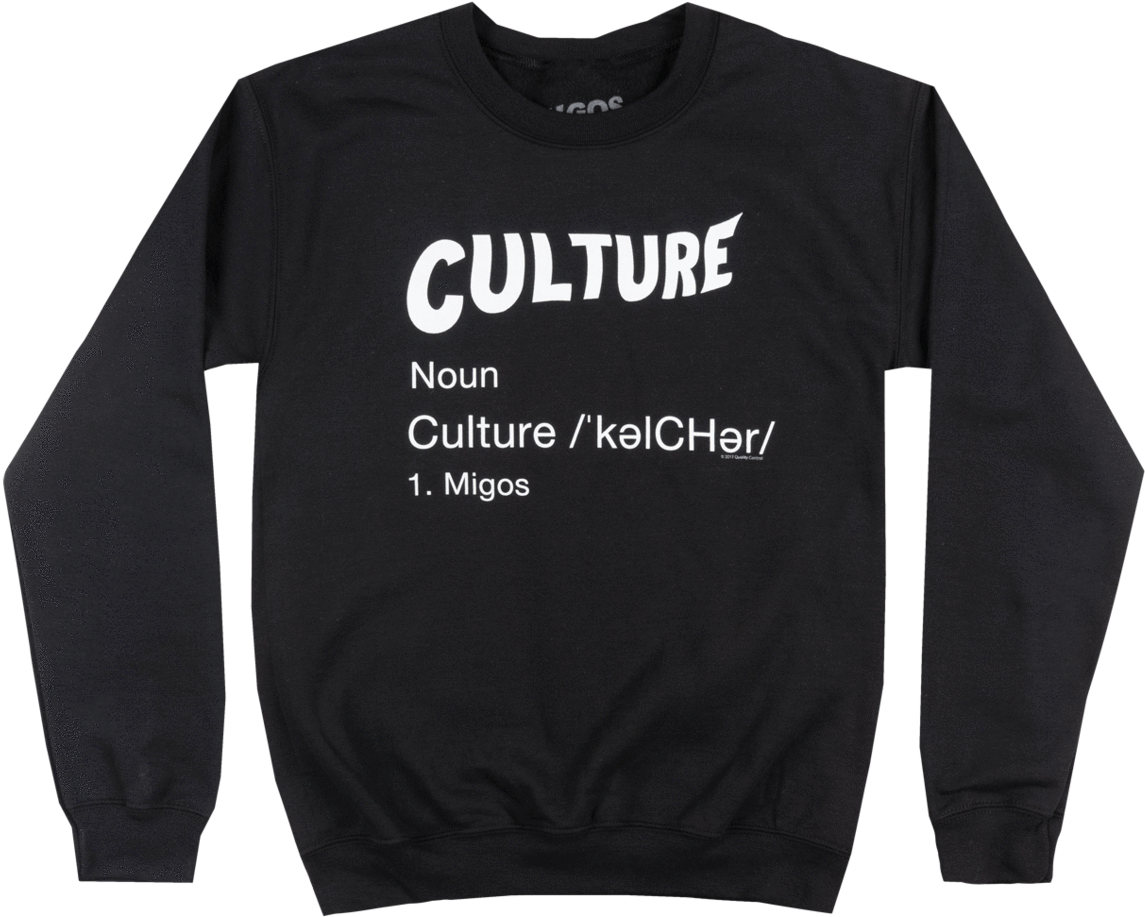 Migos Culture Crewneck Sweatshirt Trap Music Pullover - Migos Culture Brushed Embroidered Cotton Twill Hat (1024x806), Png Download