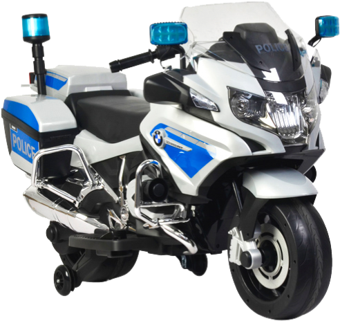 Rosso Motors Police Bike For Kids With Head Lights - Bmw Motorcycle Kids Police (509x481), Png Download