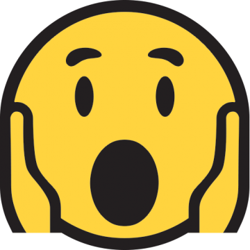 Screaming In Fear - Emoticones Png Sin Fondo (360x360), Png Download