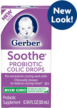 Gerber Soothe® Probiotic Colic Drops - Gerber Soothe Baby Probiotic Colic Drops (410x410), Png Download