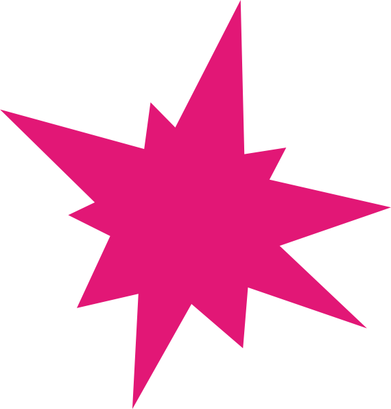 Burst Clipart - Pink Star Burst Png (570x596), Png Download