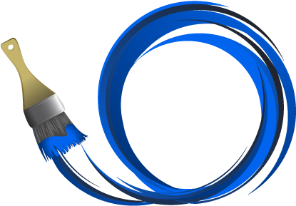 Paintbrush Creating Swirl - Paint Brush Swirl Png (450x329), Png Download