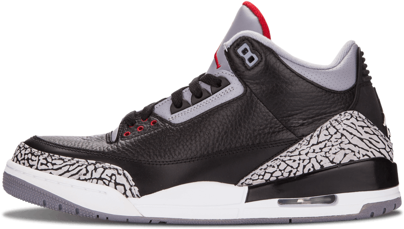 Shop For All At Zero's - Air Jordan 3 Black Cement Sz 11 (1000x600), Png Download