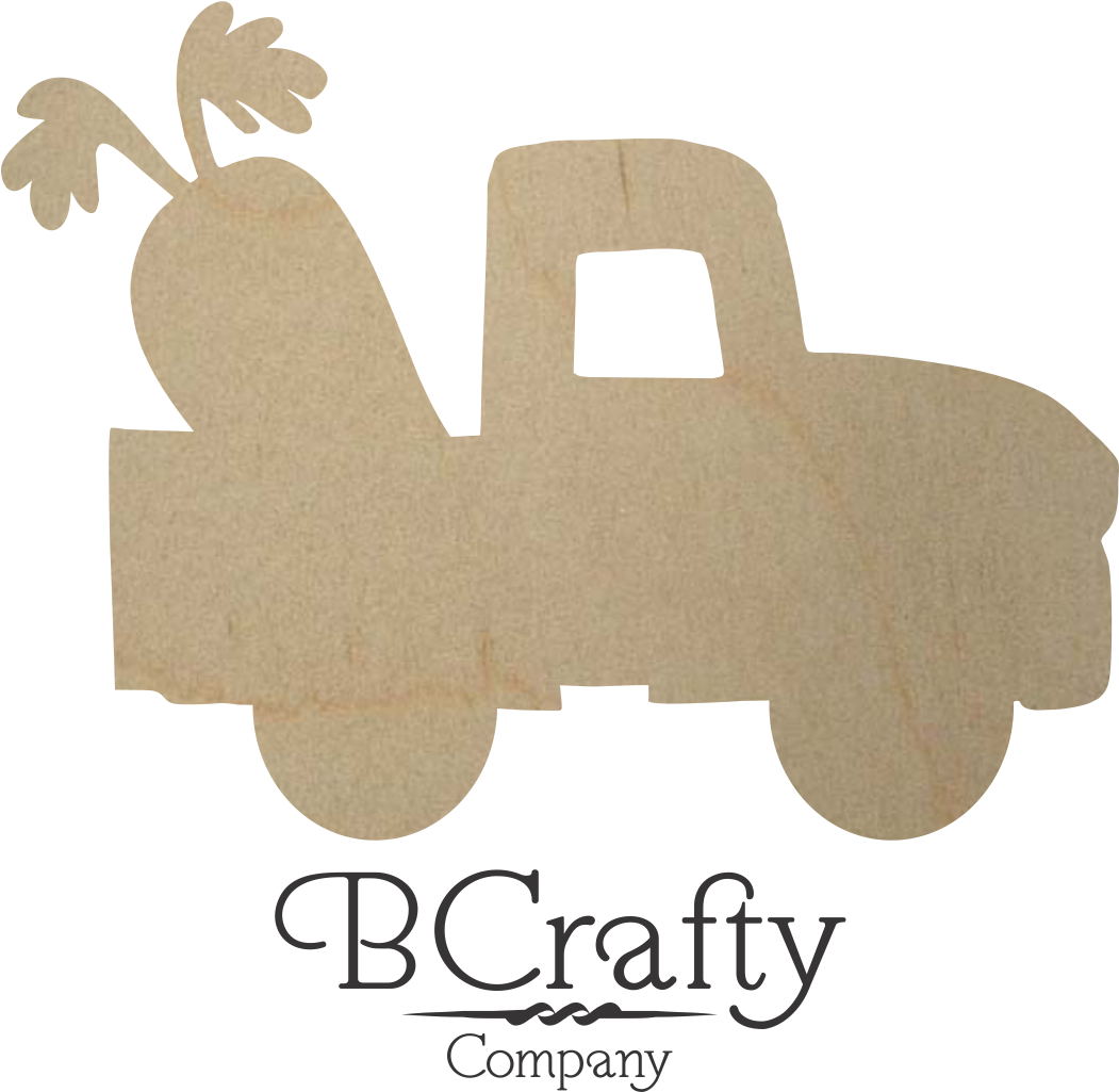 Wooden Truck W Carrot Cutout - Easter (1124x1690), Png Download