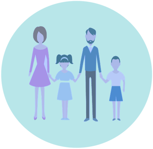 Family Icon Circle Final - Vector Graphics (500x487), Png Download
