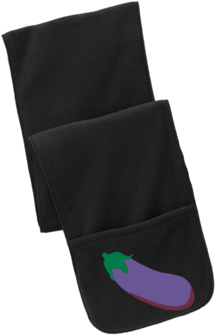 Eggplant Emoji Fs06 Port Authority Fleece Scarf With - Scarf (480x480), Png Download