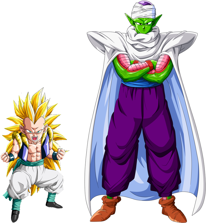 3) Ssj3 Gotenks & Piccolo (dbs) - Dragon Ball Z Piccolo (876x898), Png Download