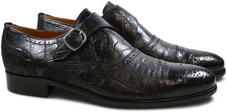 Monks Henry 11 Alligator Suede Croco Black Hrs - Monks Melvin & Hamilton Henry 11 Alligator Suede (477x477), Png Download
