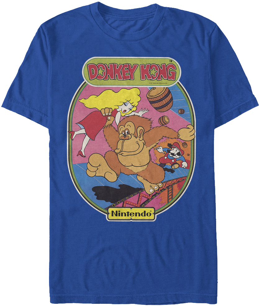 Donkey Kong T-shirt - T Shirt Donkey Kong Classics (834x983), Png Download
