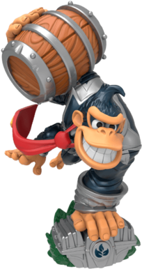 Barrell Blaster Donkey Kong - Skylanders Superchargers Dark Donkey Kong (450x389), Png Download
