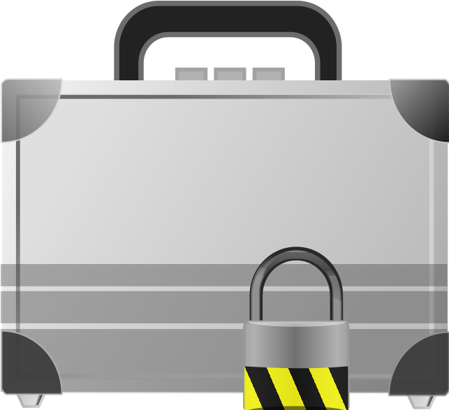 Silver-briefcase - Silver (642x600), Png Download