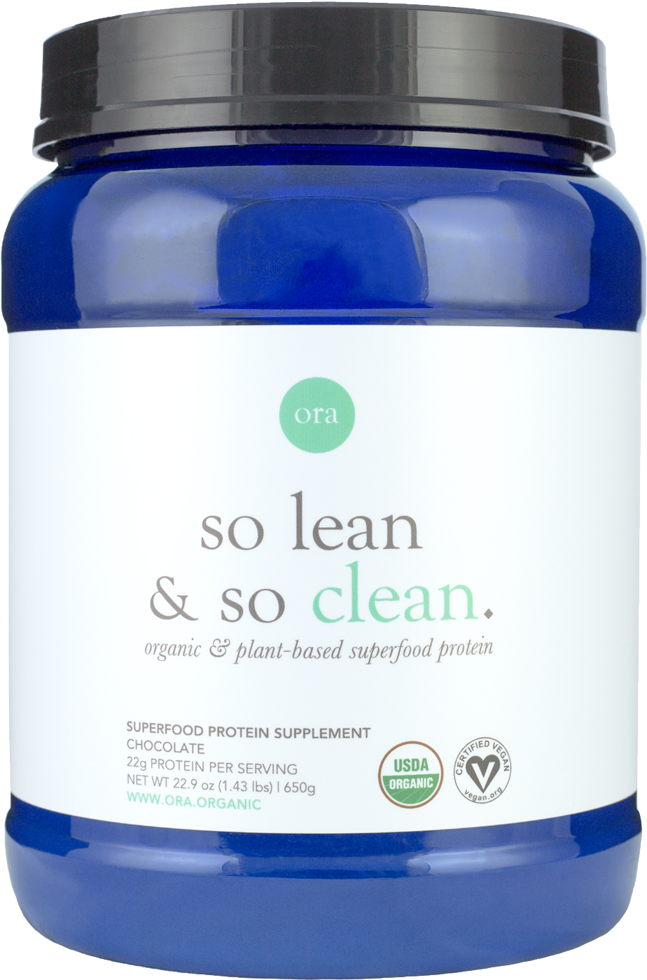 Organic Vegan Protein Powder - Ora Organic So Lean And So Clean Superfood Protein (1500x1500), Png Download