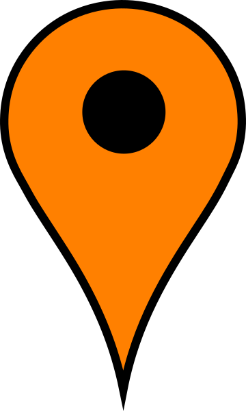 Google Maps Orange Marker (360x600), Png Download
