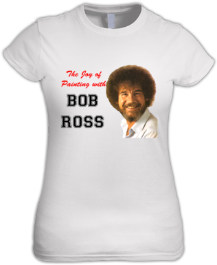 White - Bob Ross Coloring Book (paperback) (394x394), Png Download