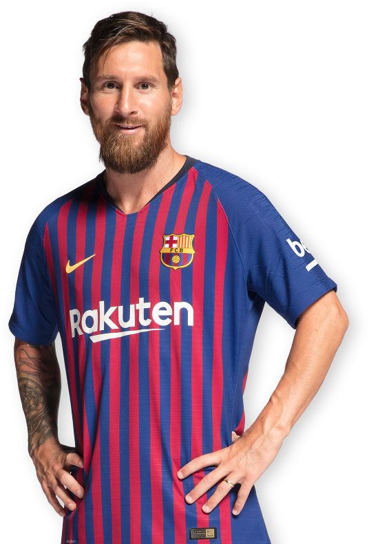 Messi Hero 2018/19 - New Fc Barcelona 2017 - 2018 La Liga Football Messi (670x790), Png Download