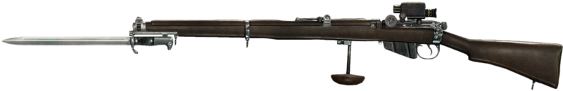 The Marksman Variant Of The Smle Mkiii Comes With A - Battlefield 1 Sniper Rifle (800x200), Png Download