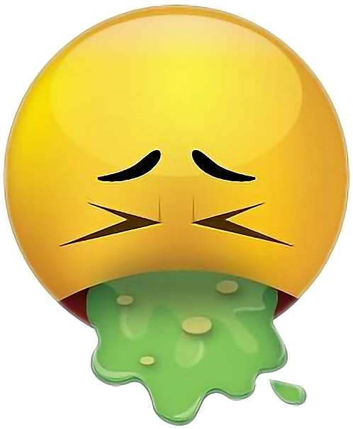 Report Abuse - Vomit Emoticon Gif (498x606), Png Download