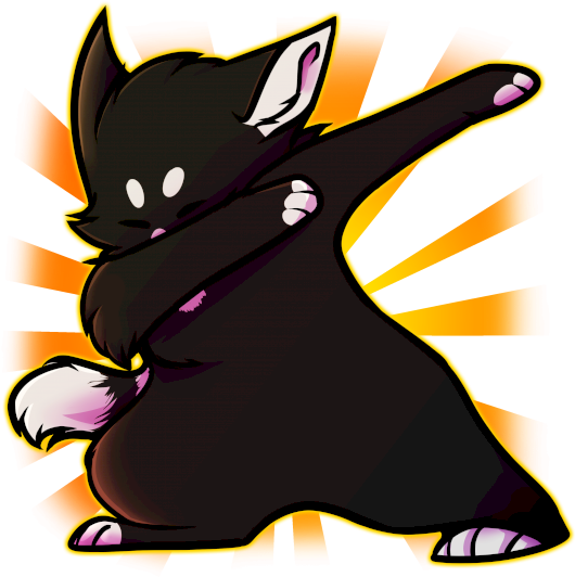 Kitty Dab By Patiology - T-shirt (562x562), Png Download