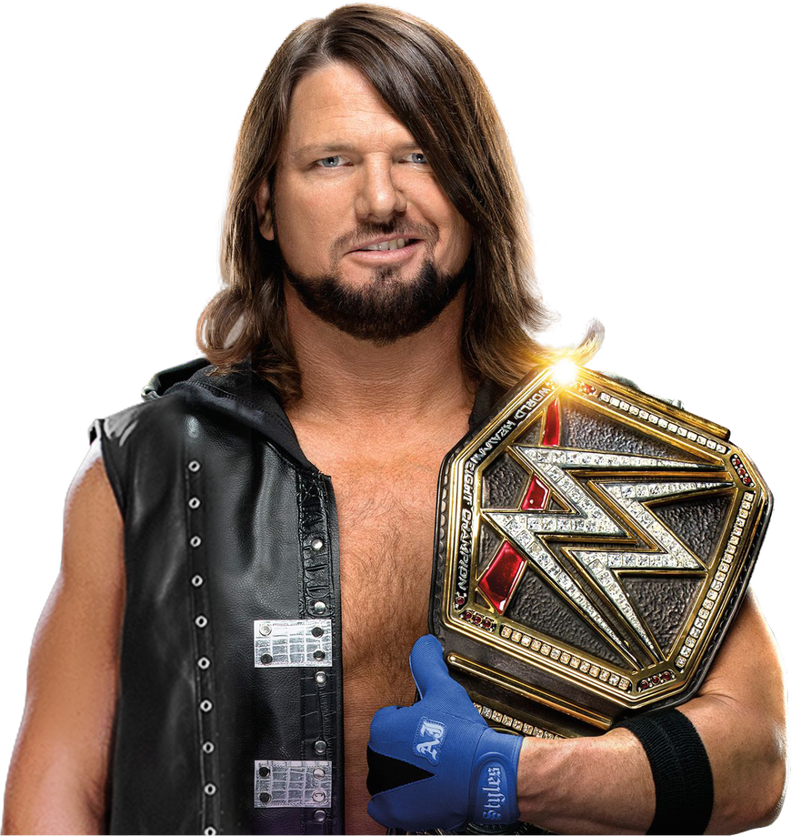 Aj Styles 2018 Wwe Champion New Png By Ambriegnsasylum16 - Crown Jewel Wwe Matches (870x919), Png Download