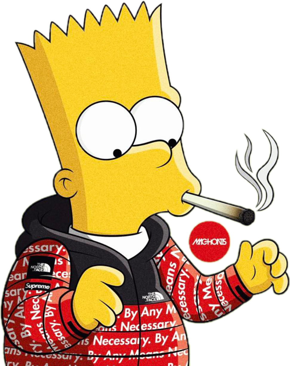 Report Abuse - Bart Simpson Smoking Weed (971x1223), Png Download