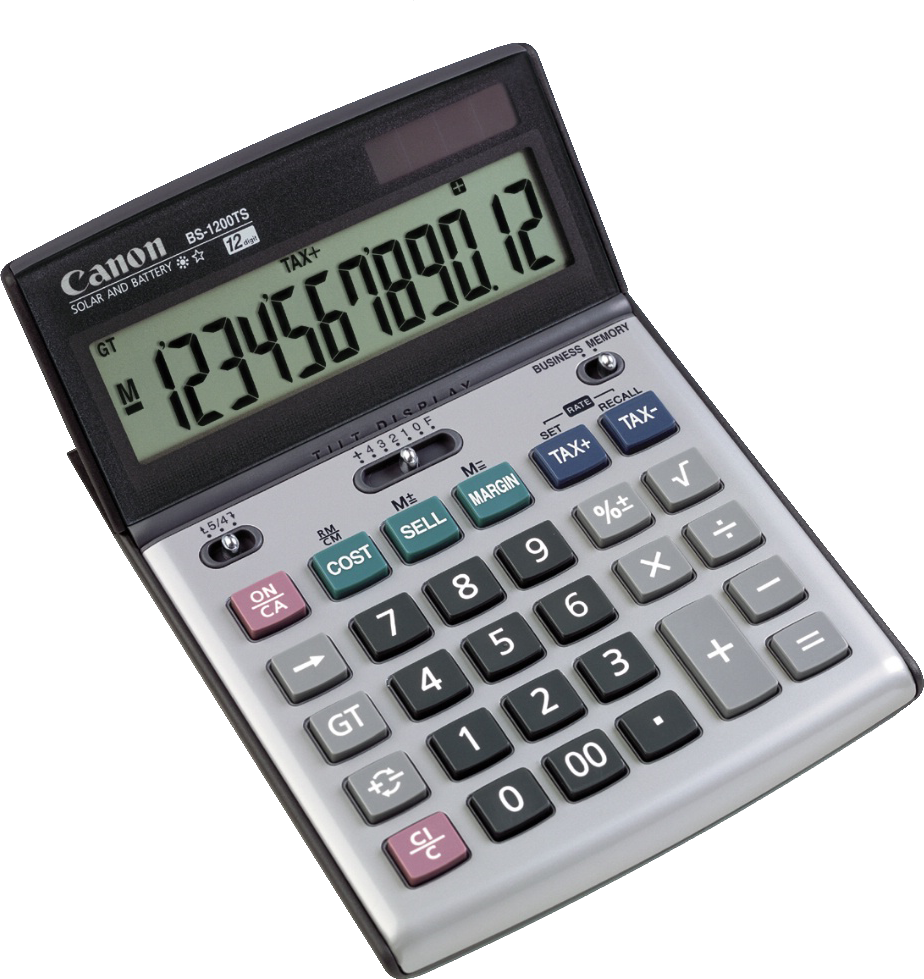 Bs-1200ts Calculator - Canon Bs-1200ts - Desktop Calculator With Tax (924x979), Png Download