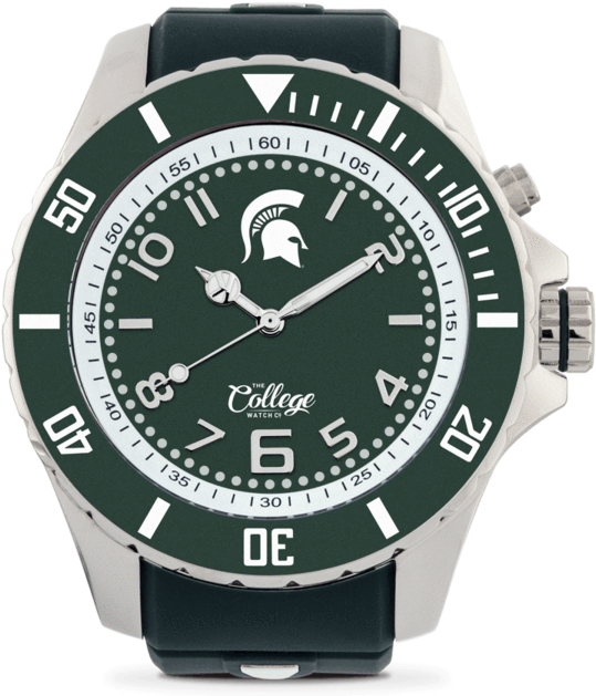 Michigan State Spartans Watch - Kyboe Fau Owls 55mm Stainless Steel 3-hand Watch, Adult (600x638), Png Download