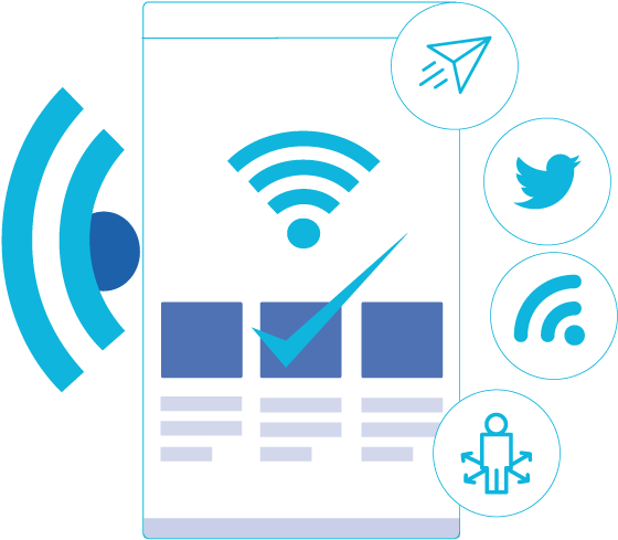 Simple Access To All Of Your Web Applications - Wifi (683x689), Png Download