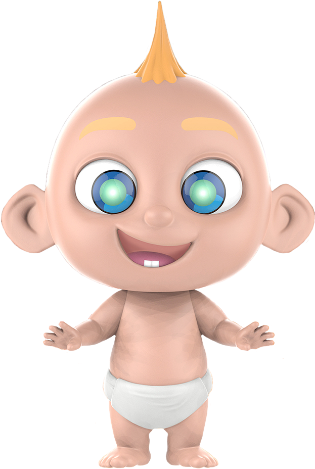 Laser Eyes Jack Jack Cosbaby - Cosbaby Jack Jack (670x970), Png Download