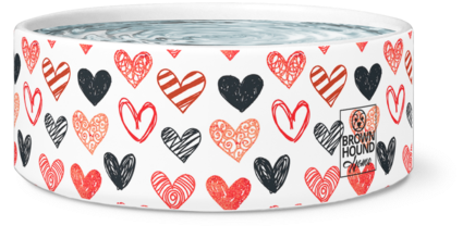 Hand Drawn Hearts Dog Bowl - Adesivo Papel De Parede Yes Love Gold - Ap035 (480x480), Png Download