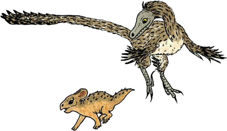 Velociraptor Mongoliensis Protoceratops Andrewsi - Protoceratops (900x588), Png Download