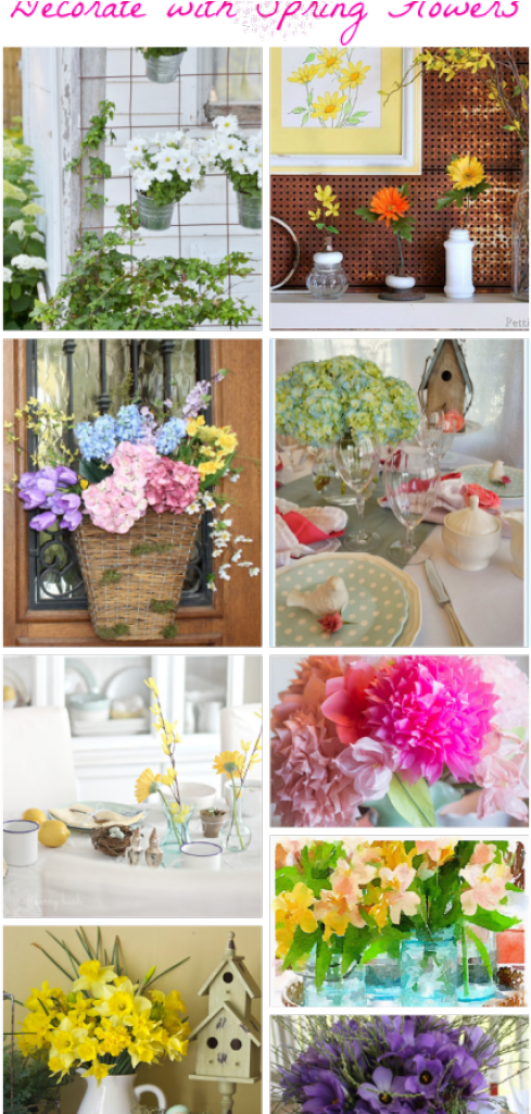 Labeled 40 Ways To Decorate With Spring Flowers Favorite - Bouquet (500x1024), Png Download