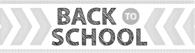 Back To School Gray - School Supply List Header (665x184), Png Download