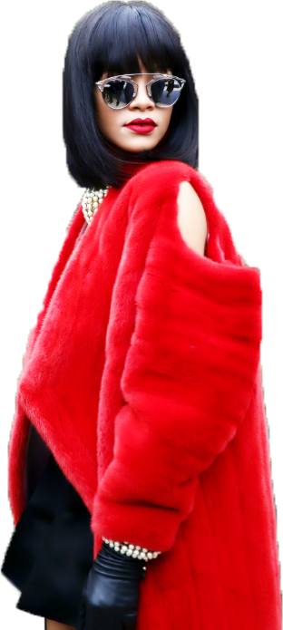 Rihanna Png 2014 Png Royalty Free Library - Wigsbuy Rihanna Medium Straight Capless Synthetic Hair (312x695), Png Download