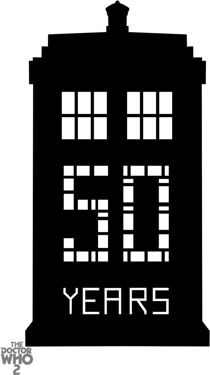 Also, Doctor Who Has Been Around For 50 Years - Doctor Who 50th Anniversary Logo (800x1333), Png Download