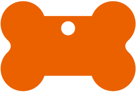 Orange Bone Shaped Pet Tag - Pet Tag (500x501), Png Download