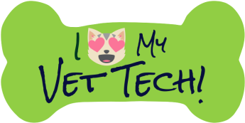 I Love My Vet Tech Dog Bone Car Magnet - Dog Bone Car Magnet (350x350), Png Download