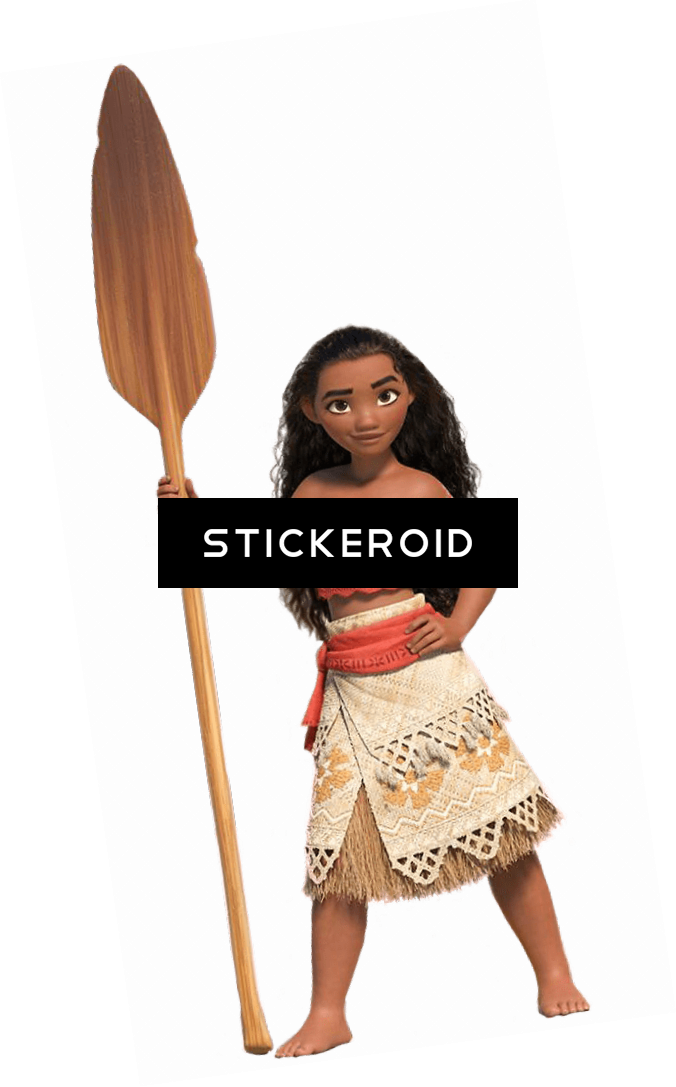 Moana Standing - Orange Women Disney Moana Cosplay Costume (676x1087), Png Download
